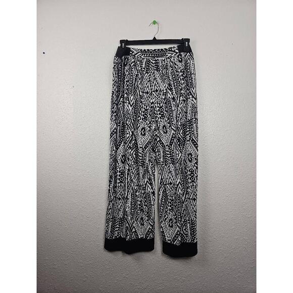 Ruby Rd Pre-Owned Tribal Pants Black White Geometric Pattern Size 2X - Picture 4 of 5